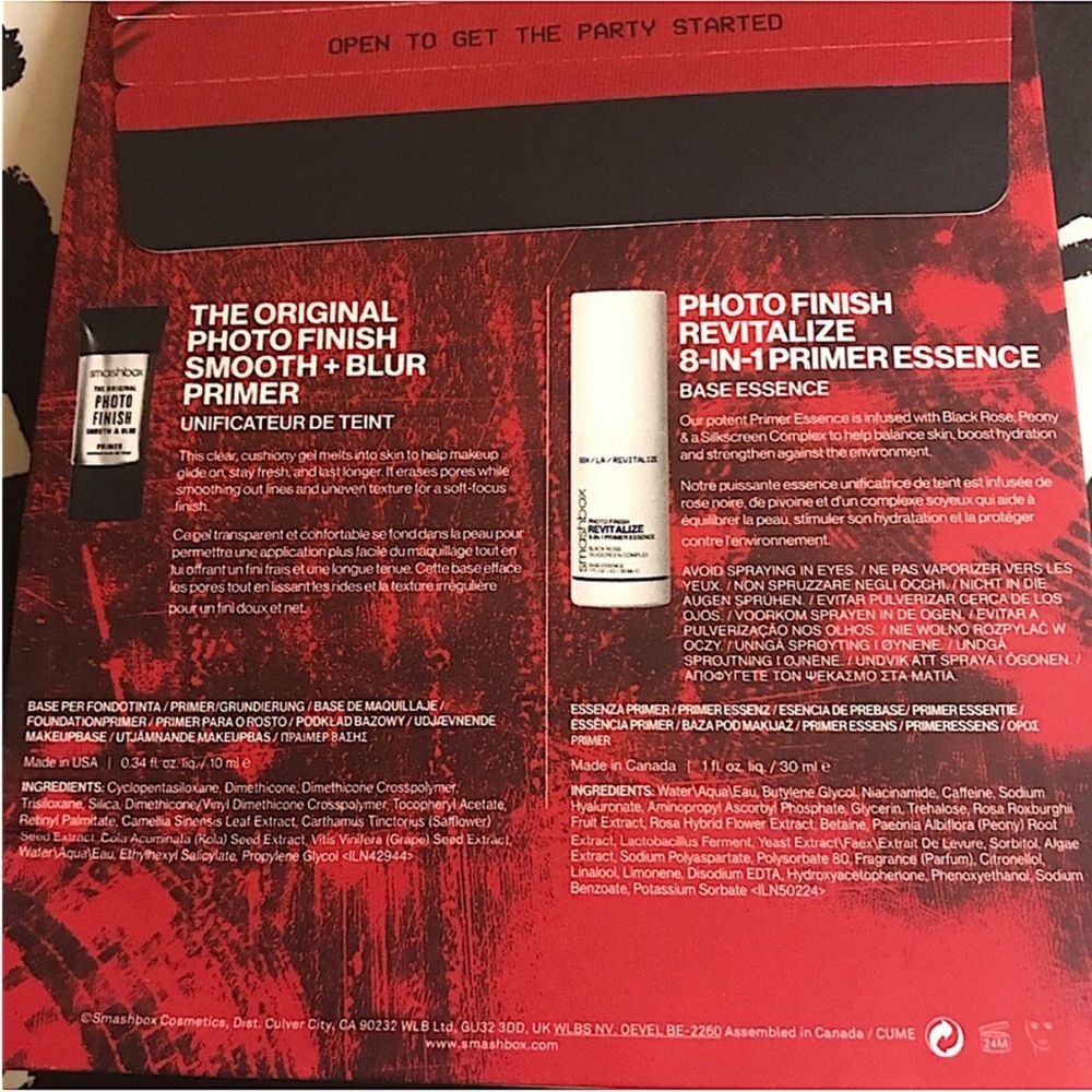 Smashbox Pre-Game Mini Primer Partners Set - Mini Photo Finish Primer & Essence - Picture 9 of 11